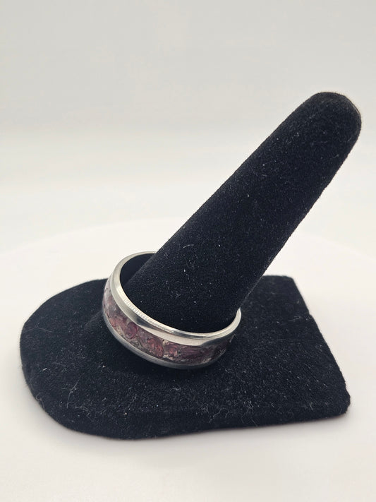 January's birthstone Garnet Stainless Steel