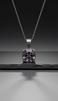 Shadow amethyst pendant necklace