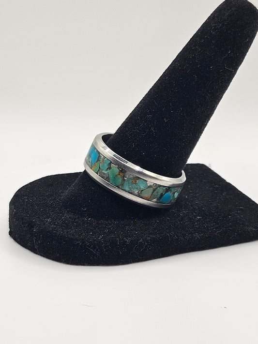 December's birthstone Turquoise Stainless Steel