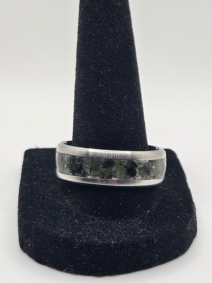 May's Birthstone Emerald Stainless Steel