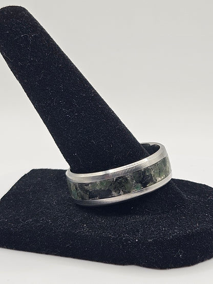 May's Birthstone Emerald Stainless Steel