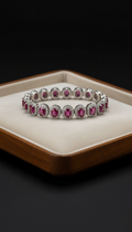 Platinum Ruby Bracelet on Antique Tray