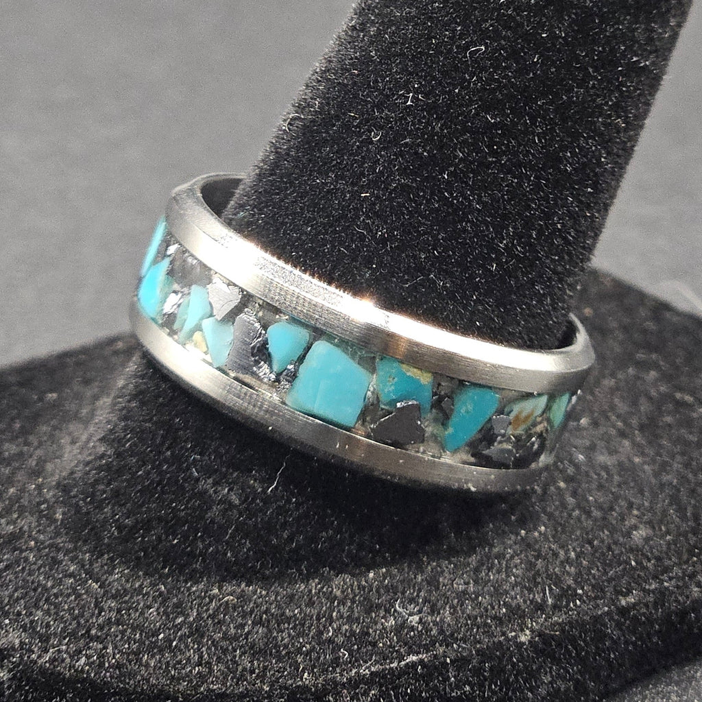 Turquoise and Hematite