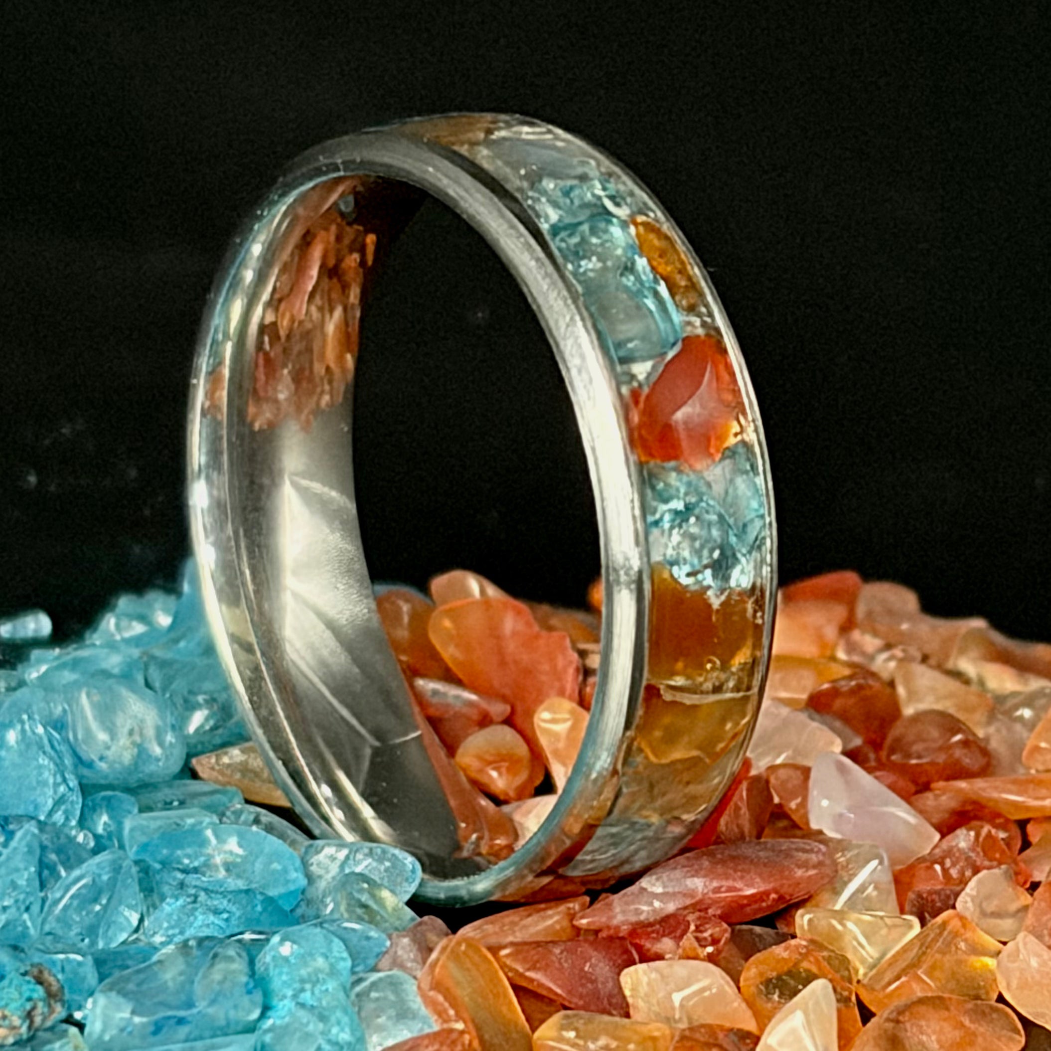 Carnelian and Blue Topaz