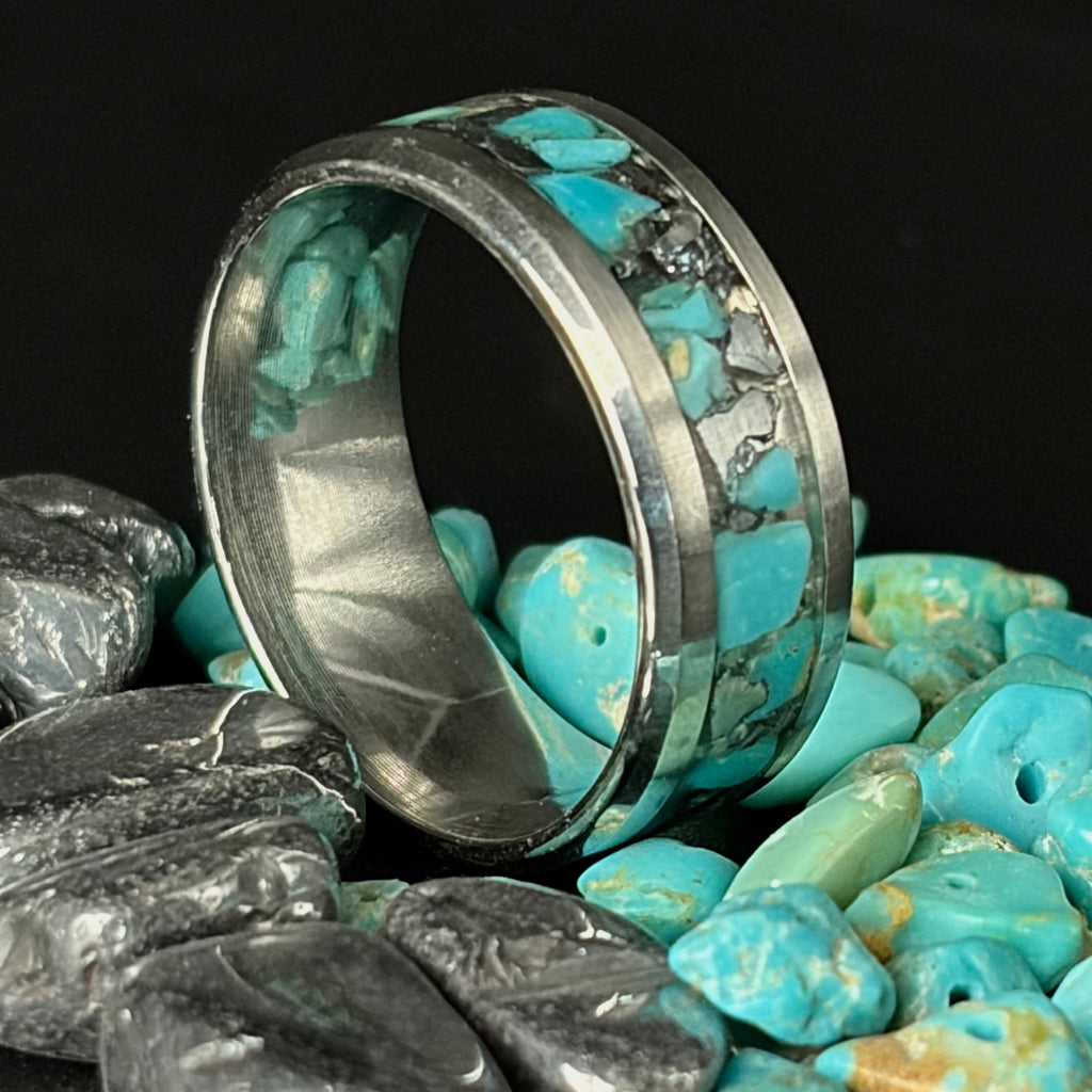 Turquoise and Hematite
