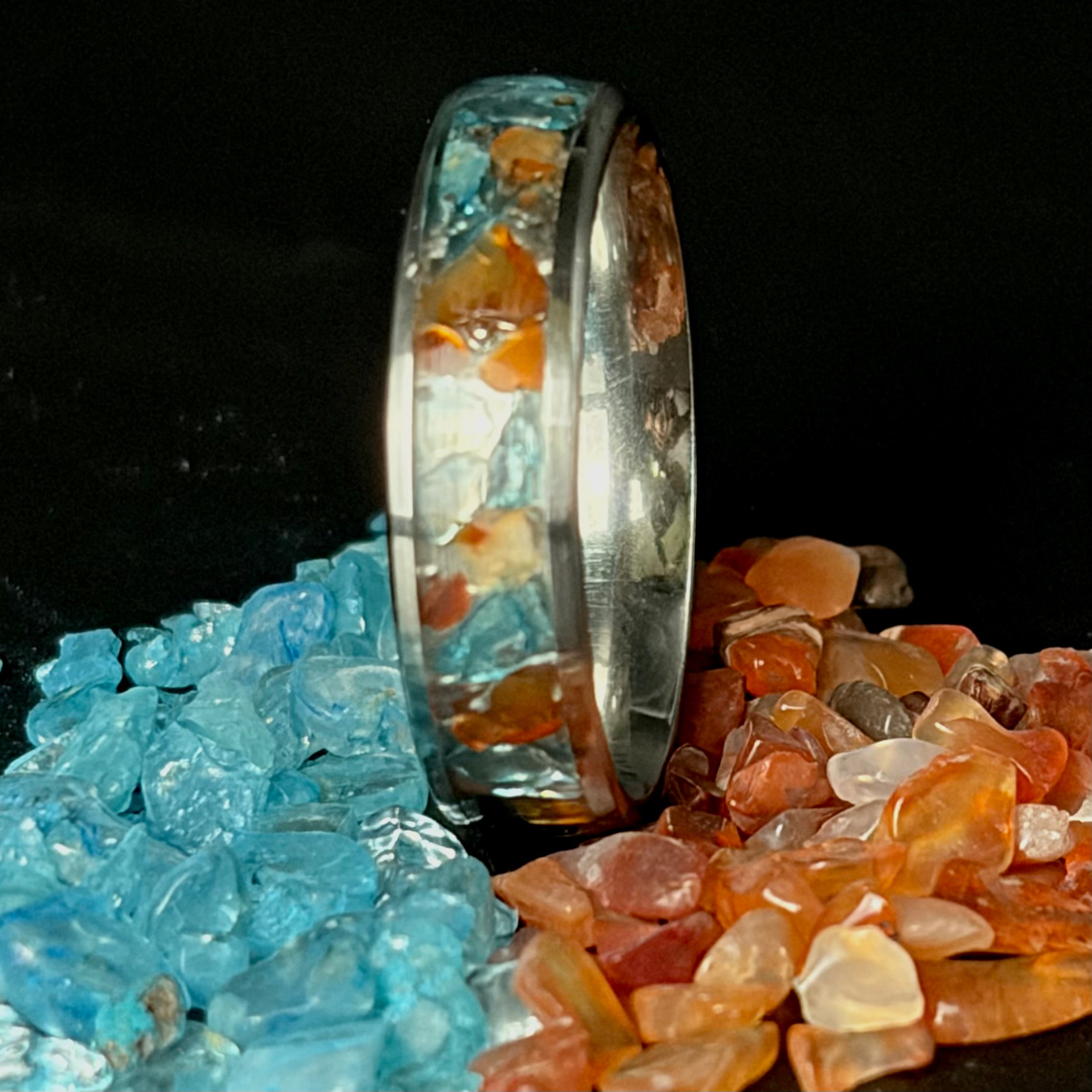 Carnelian and Blue Topaz