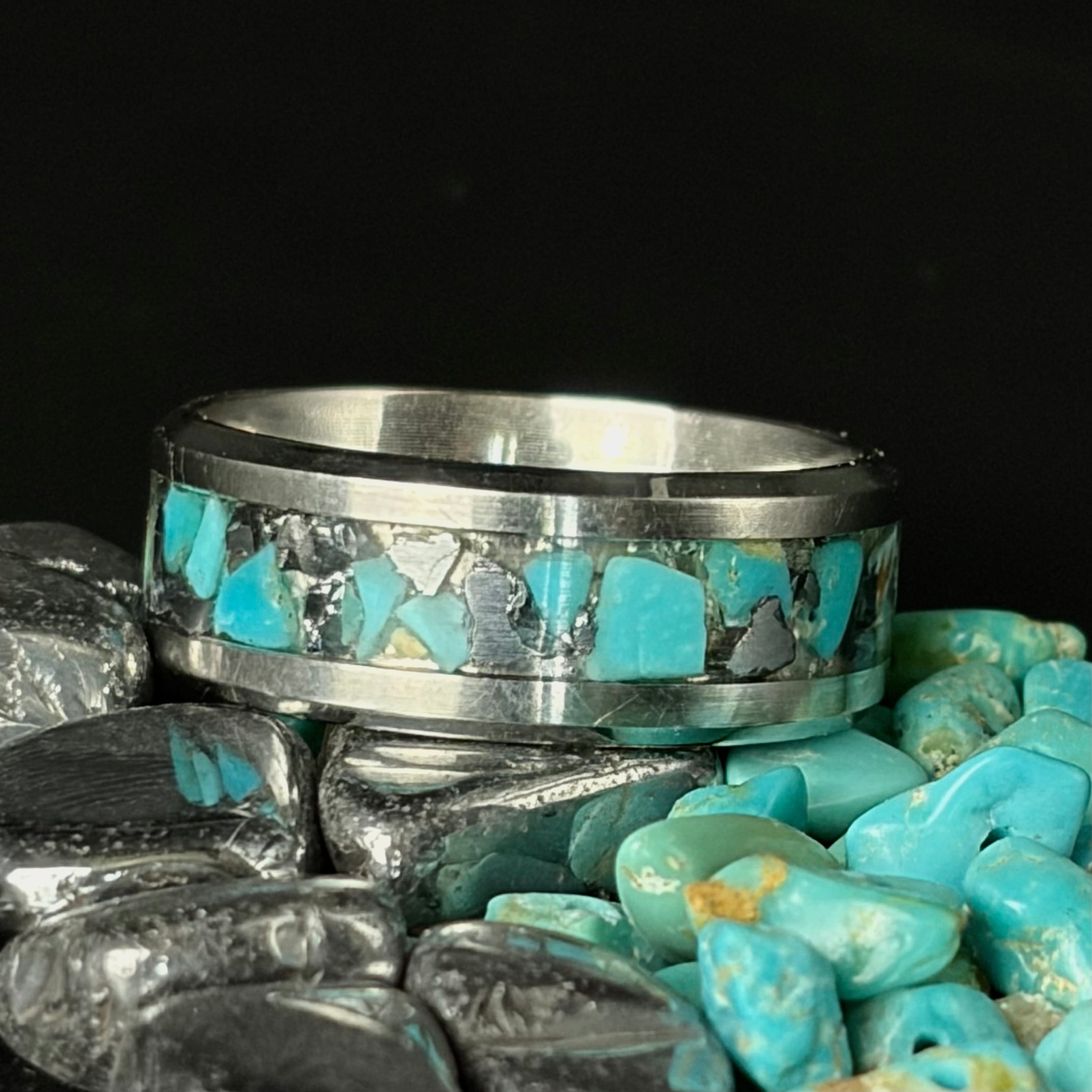 Turquoise and Hematite