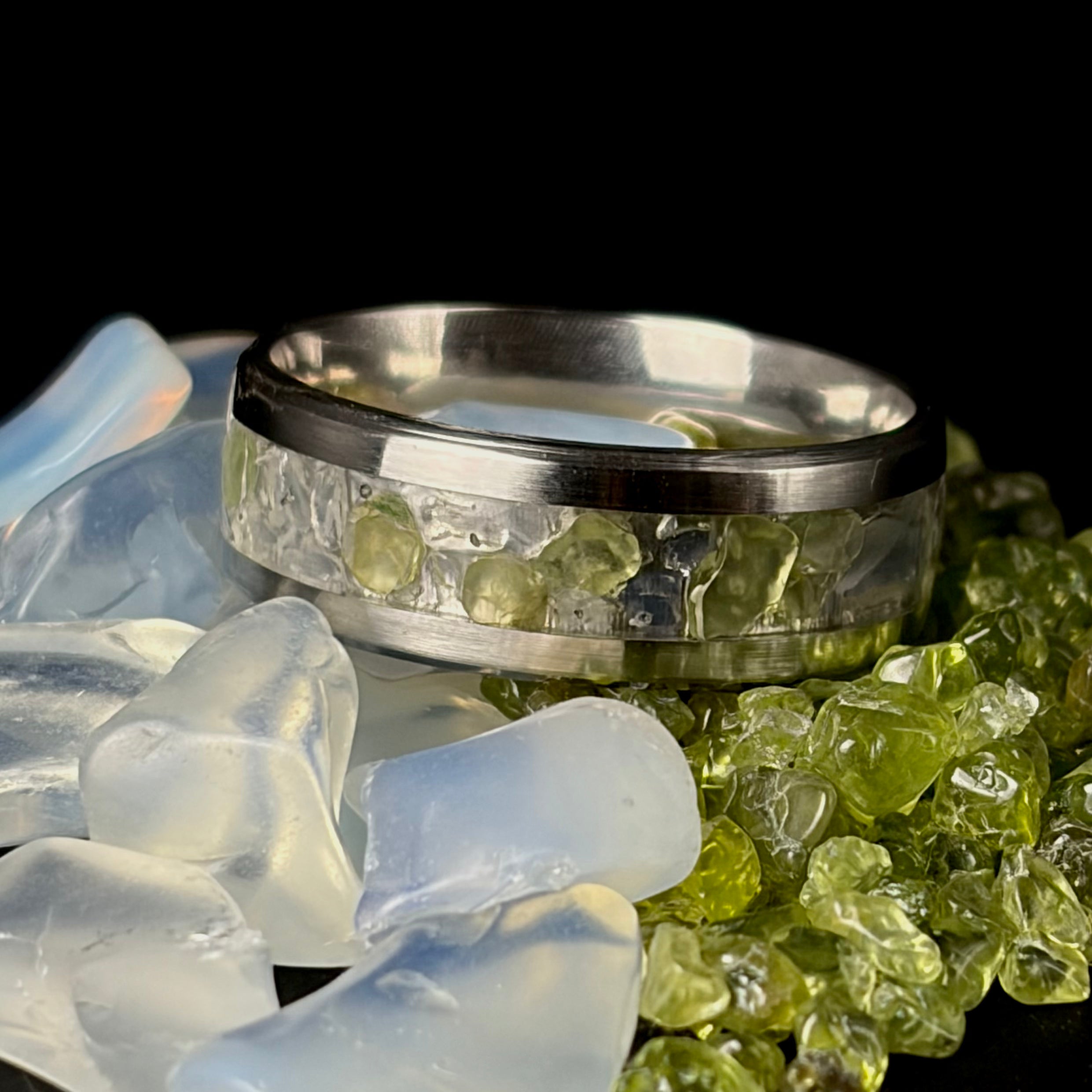 Peridot and White Opal