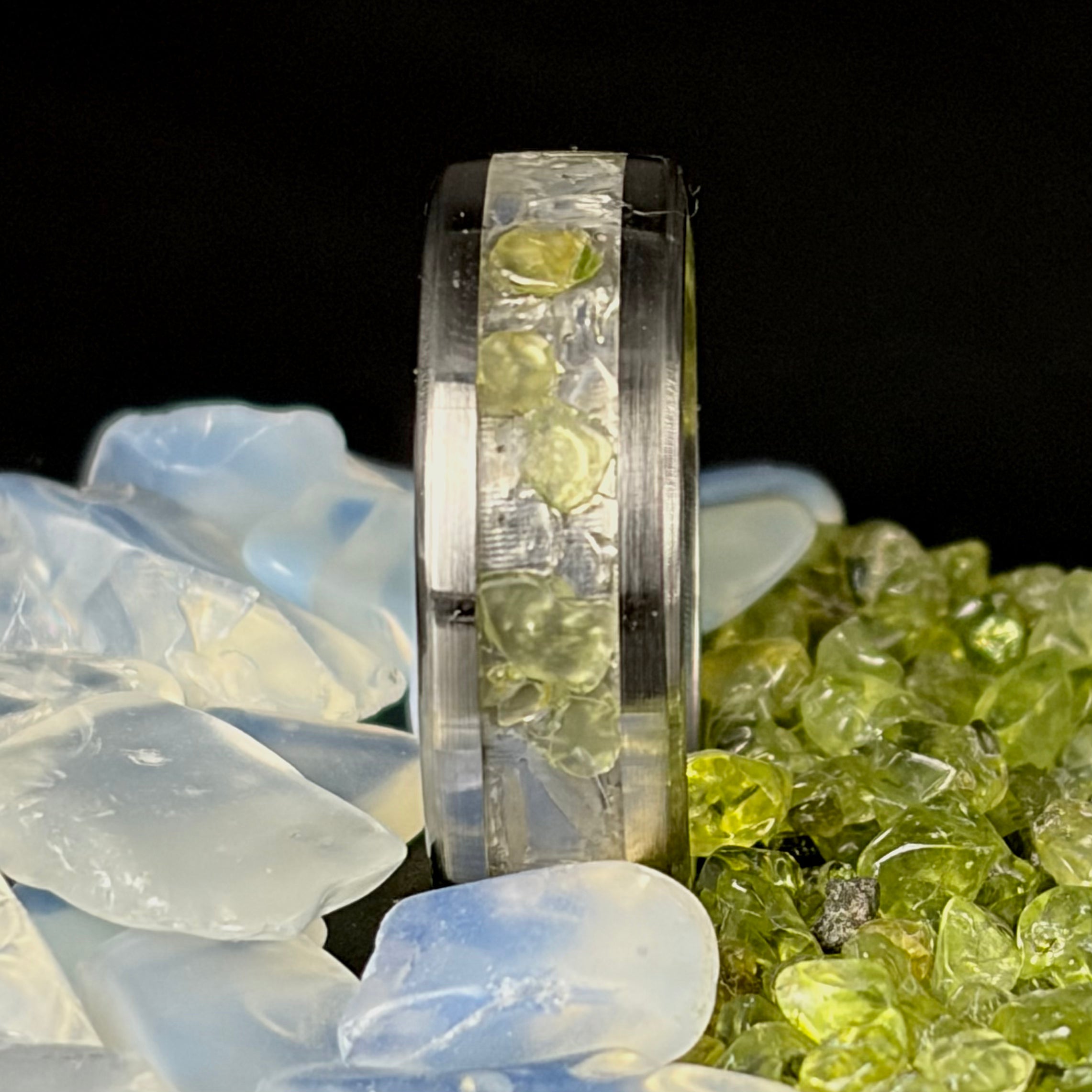 Peridot and White Opal