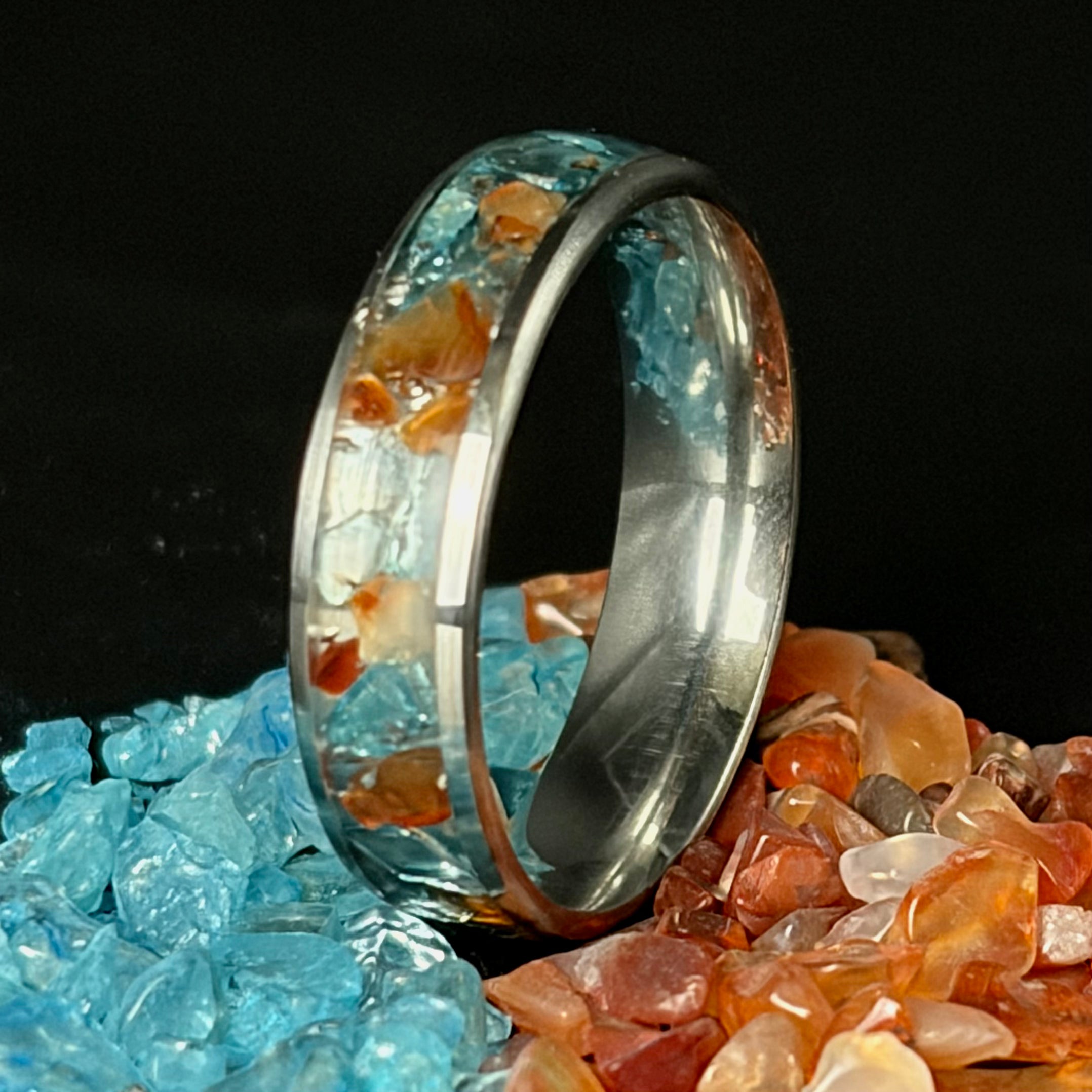 Carnelian and Blue Topaz