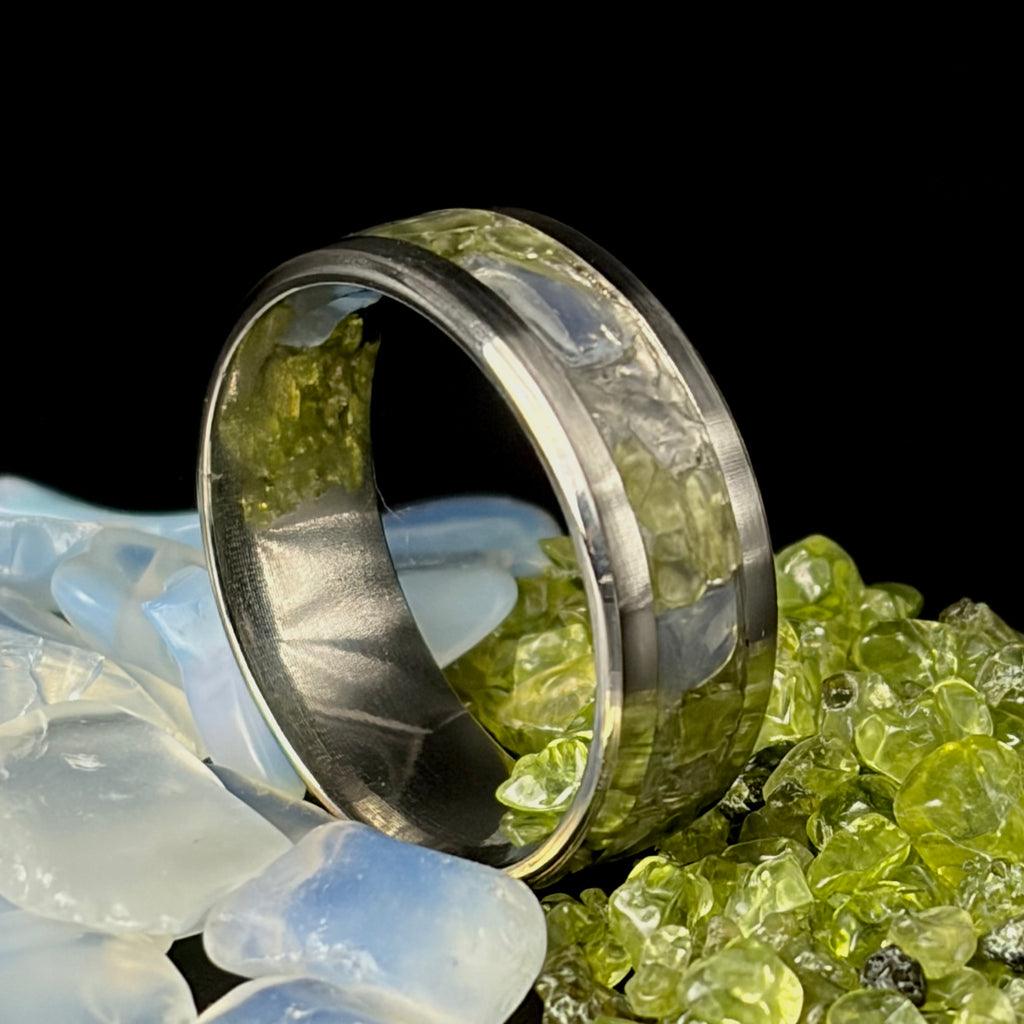 Peridot and White Opal
