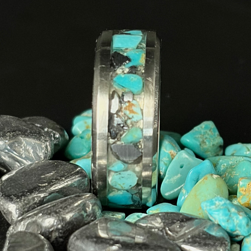 Turquoise and Hematite