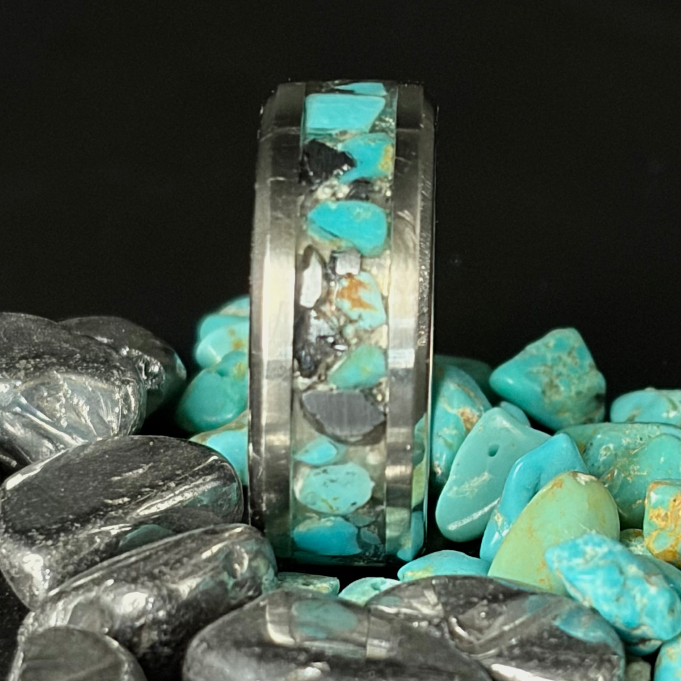 Turquoise and Hematite
