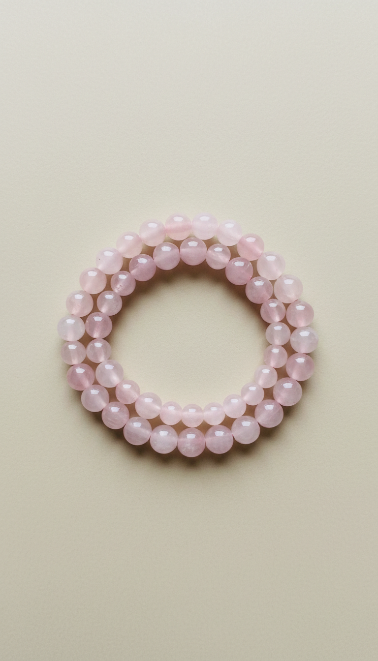 Rose Quartz Beaded Bracelet
